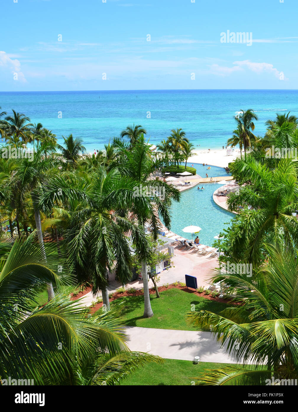 Luftaufnahme von Grand Bahama Island Resort, Stockfoto