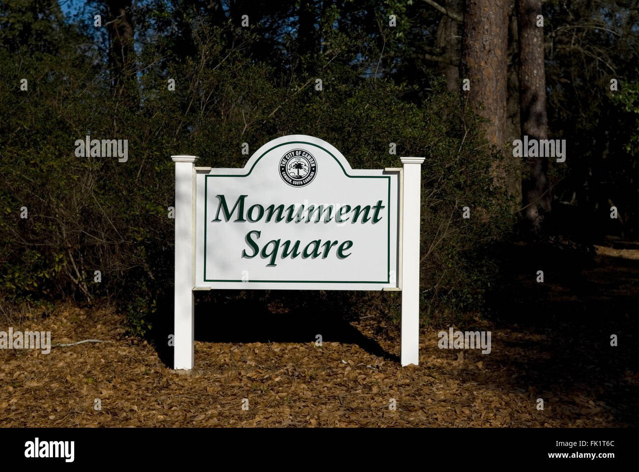 Monument Square Park, Camden South Carolina USA Stockfoto