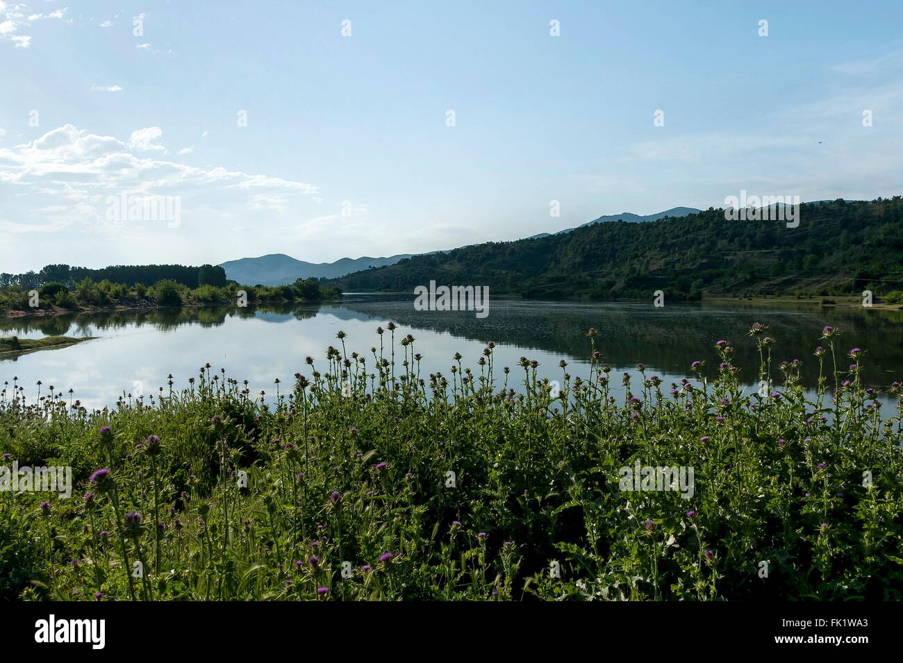 Kerkini-See und die Berge Ecoarea in Nord-Griechenland Stockfoto