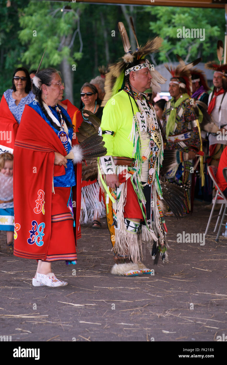 Council Grove, Morris County, Kansas, USA, 20. Juni 2015 die Kaw Nation erste Pow Wow in 142 Jahre. Bildnachweis: Mark Reinstein Stockfoto