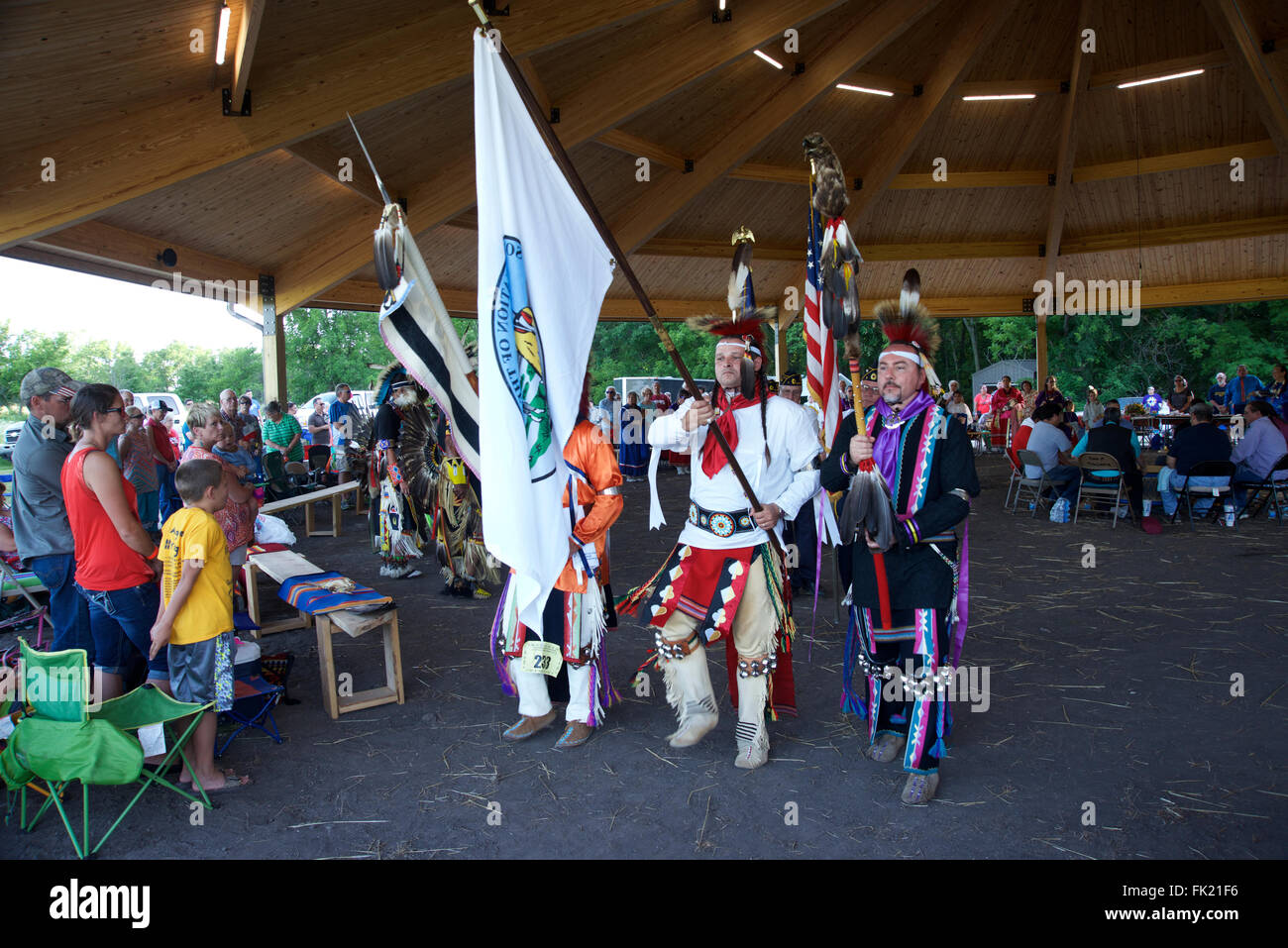 Council Grove, Morris County, Kansas, USA, 20. Juni 2015 die Kaw Nation erste Pow Wow in 142 Jahre. Bildnachweis: Mark Reinstein Stockfoto