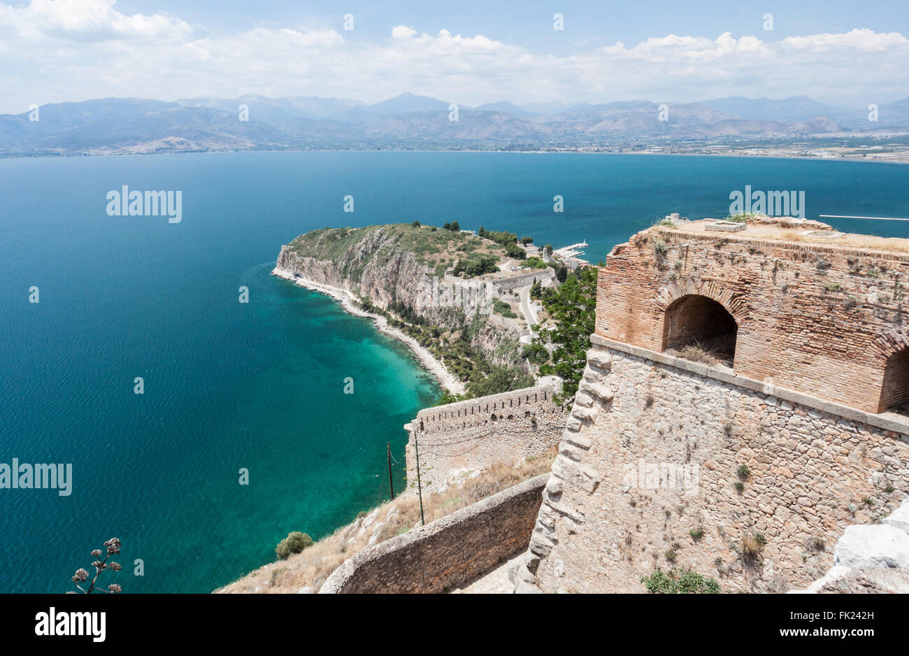 Palomidi Festung, Bourzi Burg Nafplio, Peloponnes, Griechenland Stockfoto