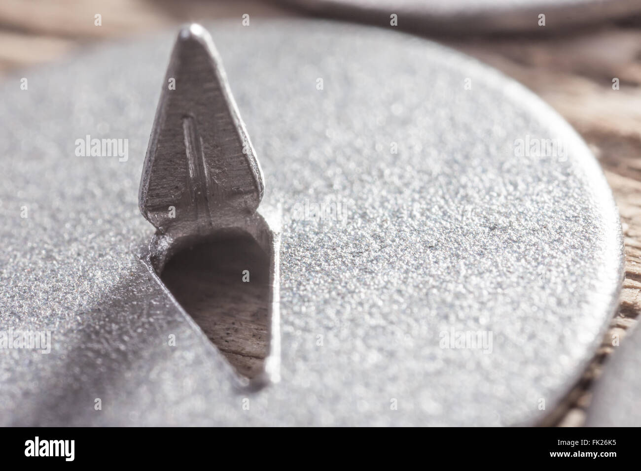 zusätzliche Makro Bild des Metal PIN Stockfoto