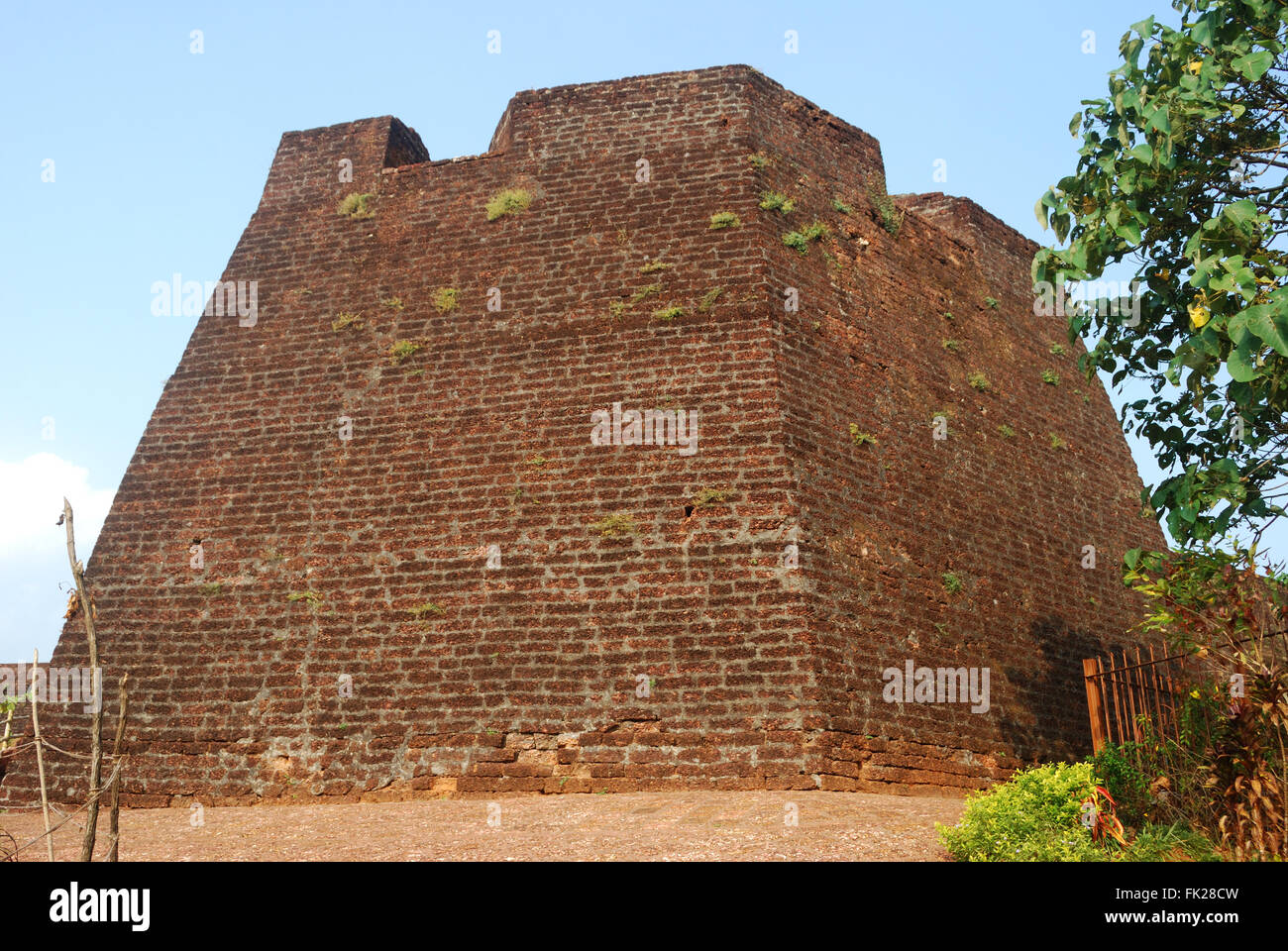 Bekal Forts, Kasargod, Kerala, Indien. Diese massive Festung wurde von Shivappa Nayak in 1650AD gebaut. Stockfoto