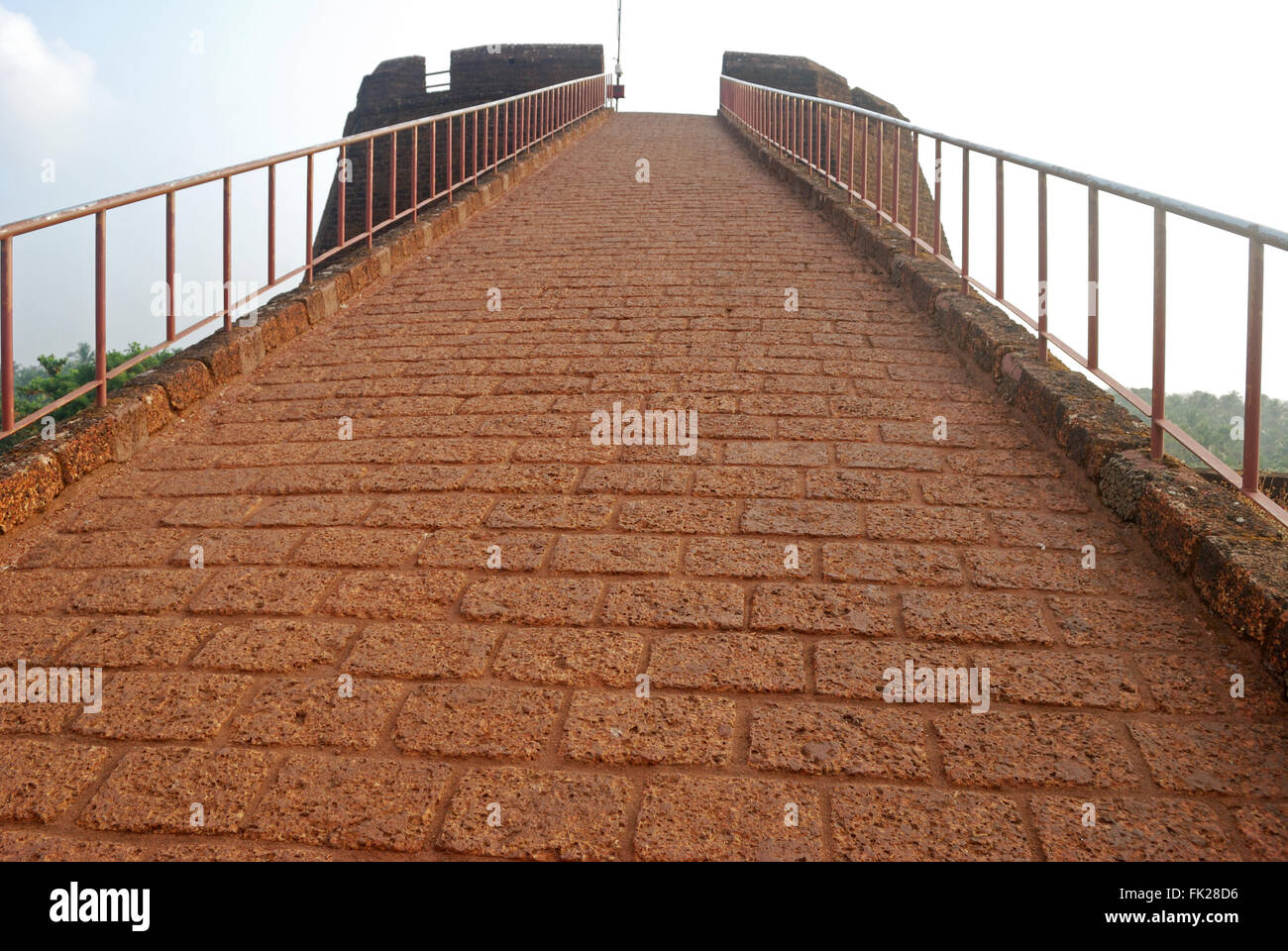 Bekal Forts, Kasargod, Kerala, Indien. Diese massive Festung wurde von Shivappa Nayak in 1650AD gebaut. Stockfoto