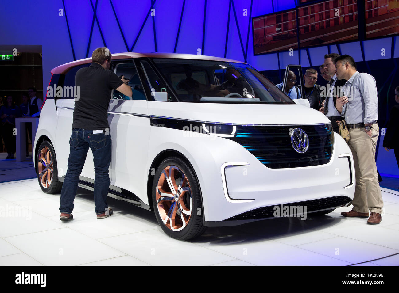 Volkswagen VW Budd-E Konzept elektrische van auf der Genfer Motor Show 2016 Stockfoto