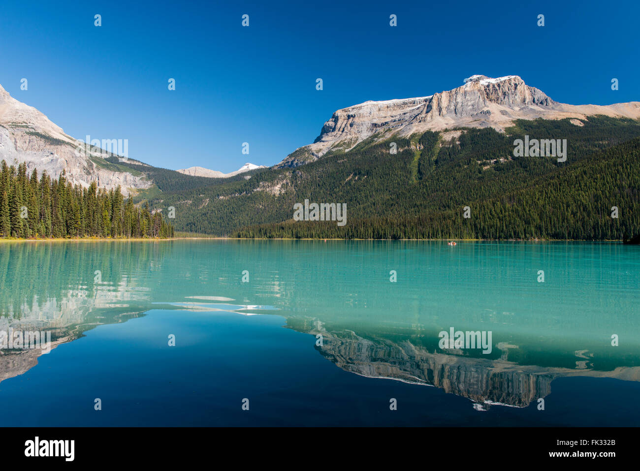 Emerald Lake, Yoho-Nationalpark, Kanadische Rockies, Provinz British Columbia, Kanada Stockfoto