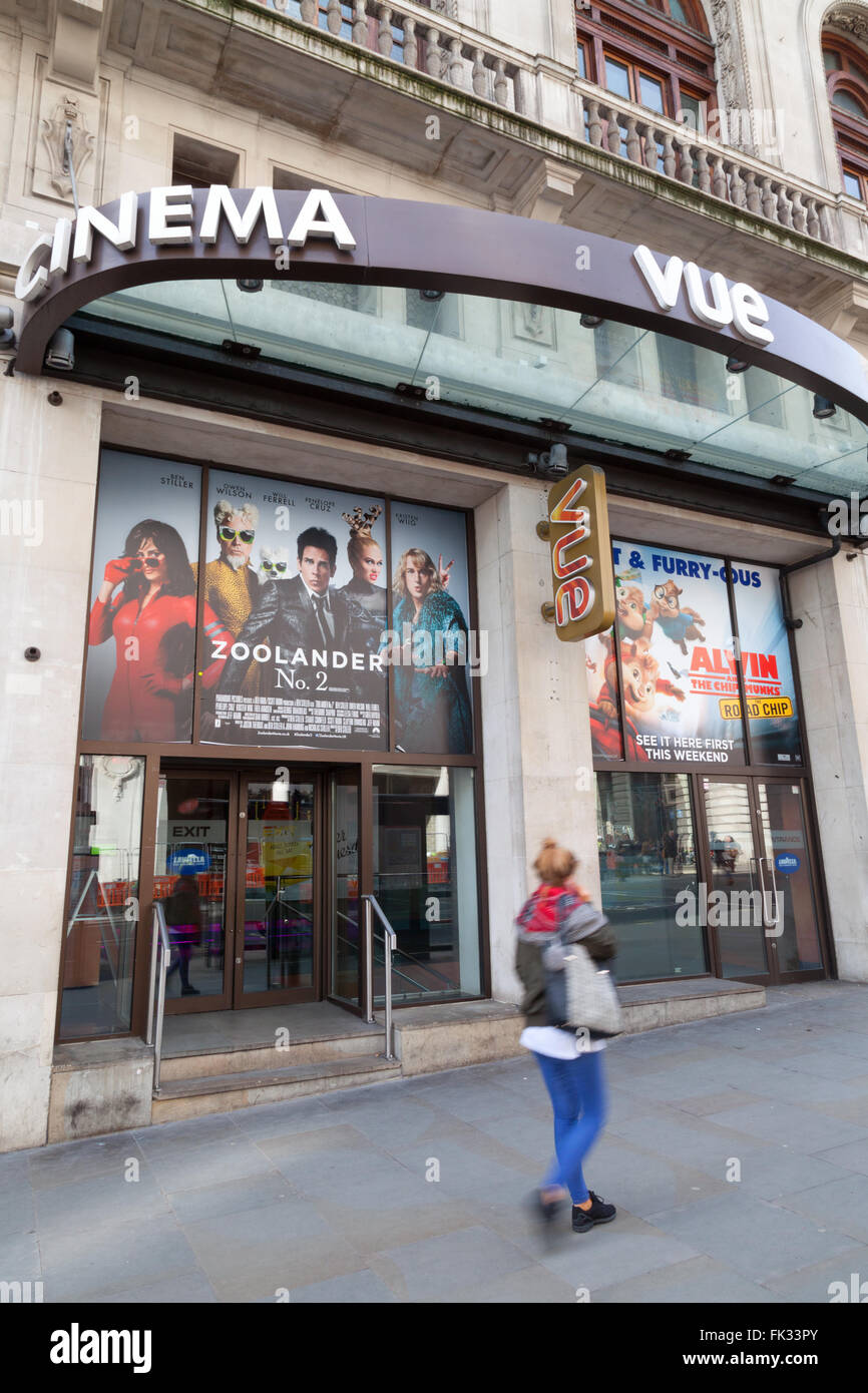 Die Vue-Kino, Regent Street, Piccadilly, London Stockfoto