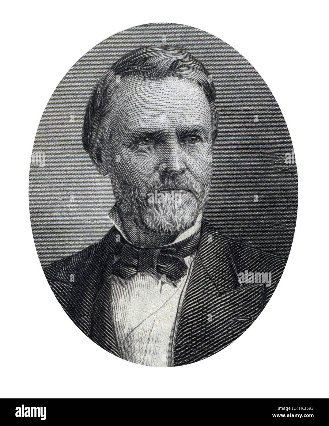 John Sherman (10. Mai 1823 – 22. Oktober 1900) war ein US-amerikanischer republikanischer Vertreter und Senator von Ohio während des Bürgerkriegs und in das späte 19. Jahrhundert Stockfoto