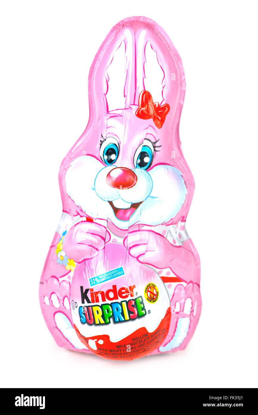 Easter Bunny Kinder Überraschung Schokolade Stockfoto