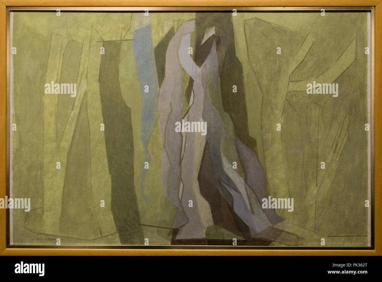 Ombre Sylvestre des französischen Künstlers André Beaudin, (1967) 66 x 101 cm. Stockfoto