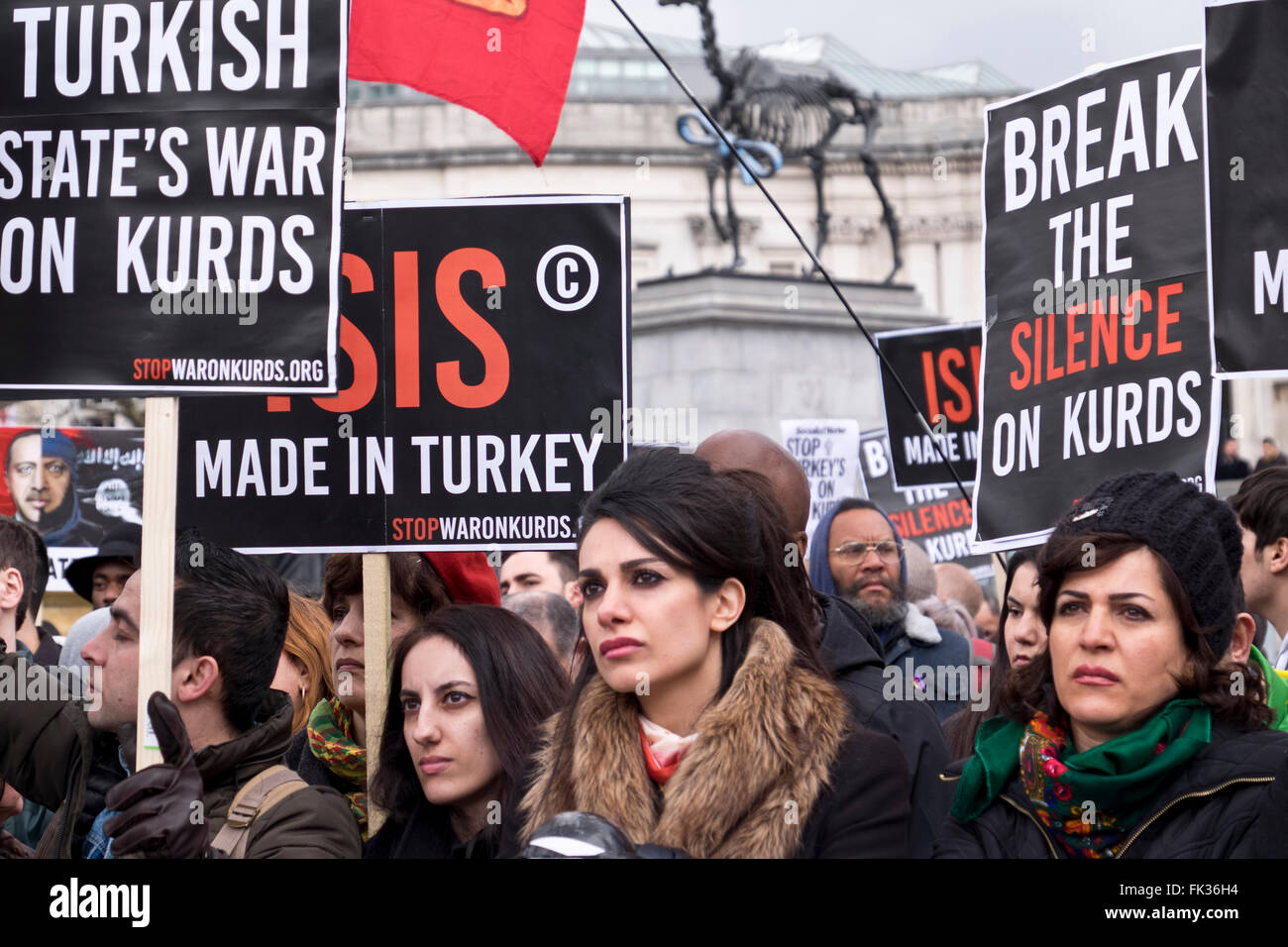 Kurden bitten die Regierung des Vereinigten Königreichs zu brechen ihre Stille und Stop Unterstützung türkischer Staat War auf Kurden & Ende Massenmord der kurdischen Stockfoto