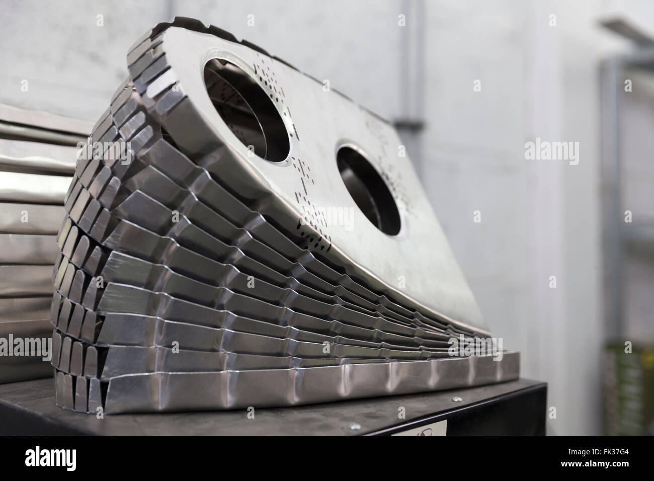 Zinn-Workshop, so dass Flugzeugteile Stockfoto