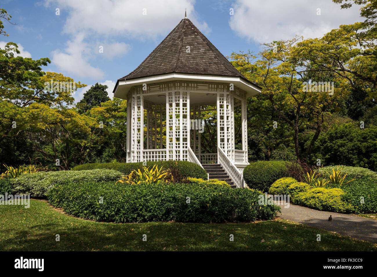 Musikpavillon im Singapore Botanic Garden Stockfoto