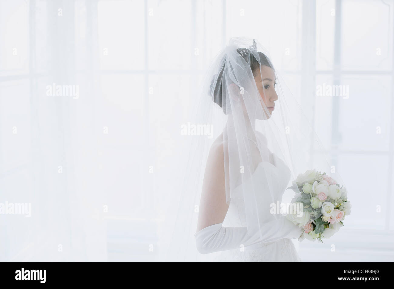 Attraktive japanische Braut Stockfoto