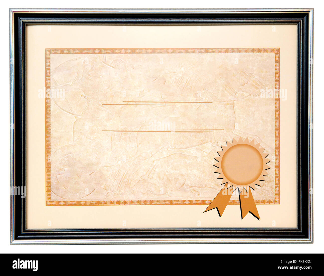 Leere Diplom Stockfoto