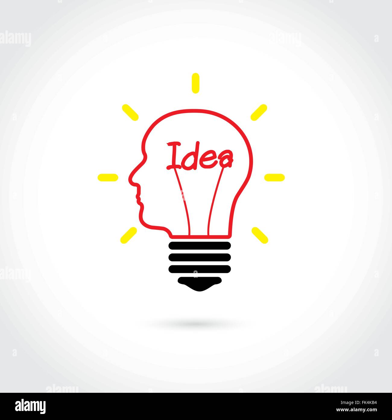 Kreative Glühbirne Idee Konzept Hintergrunddesign für Plakat Flyer Abdeckung Broschüre, Geschäftsidee, abstrakten Hintergrund Stock Vektor