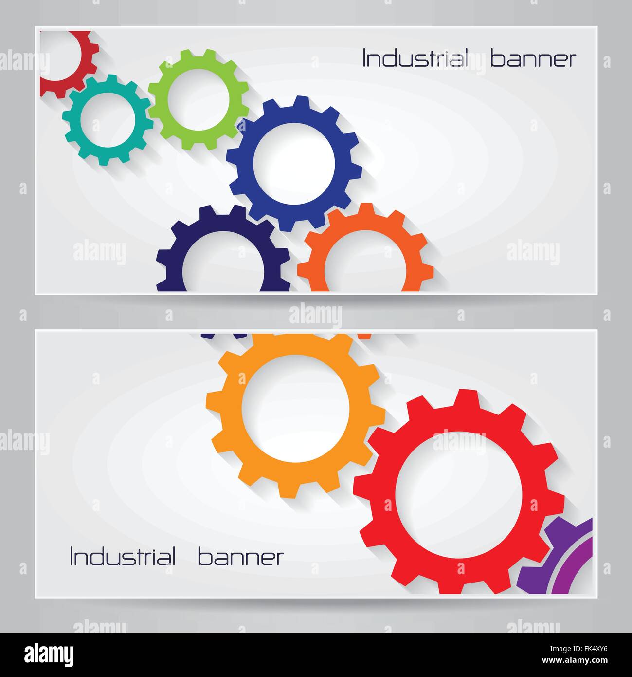 Industrielle Banner Hintergrund Konzept. Einsetzbar für Cover-Design, Website Hintergrund oder Werbung. Vektor-illustration Stock Vektor