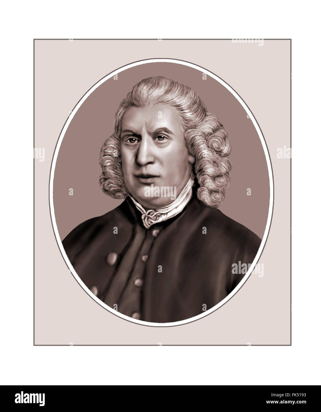 Samuel Johnson, Kritiker, Schriftsteller, Lexikograph, Portrait Stockfoto
