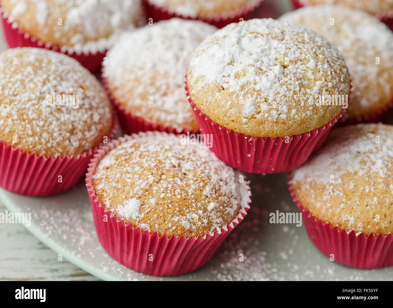 Hausgemachte Vanille muffins Stockfoto