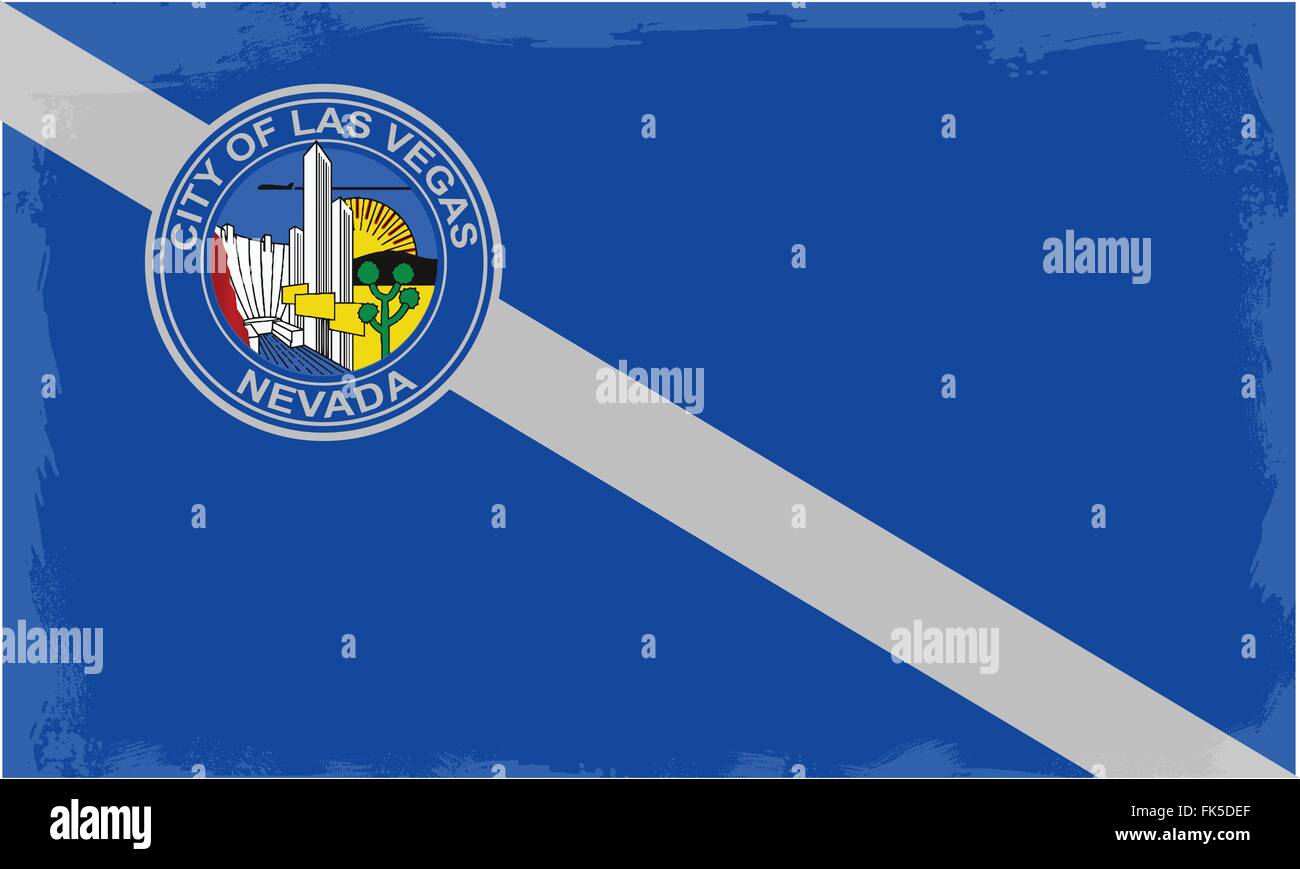Die Flagge von der Stadt Las Vegas angenommen Stock Vektor