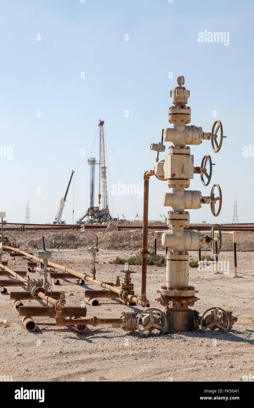 Petrochemischen Anlagen in der Wüste Stockfoto