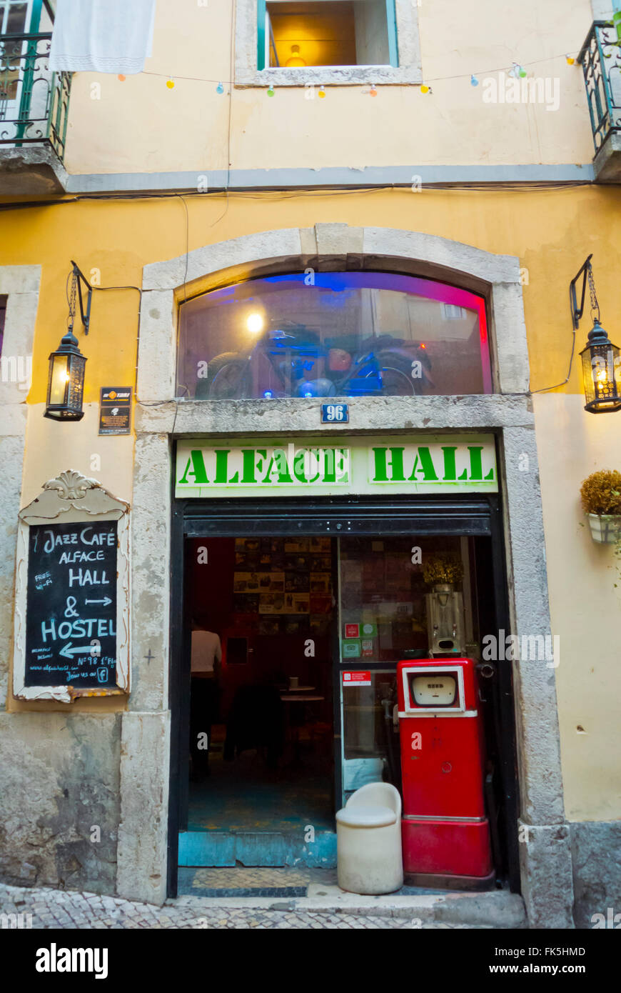 Alface Hall, jazz Café, bar, Bairro Alto, Lissabon, Portugal Stockfoto