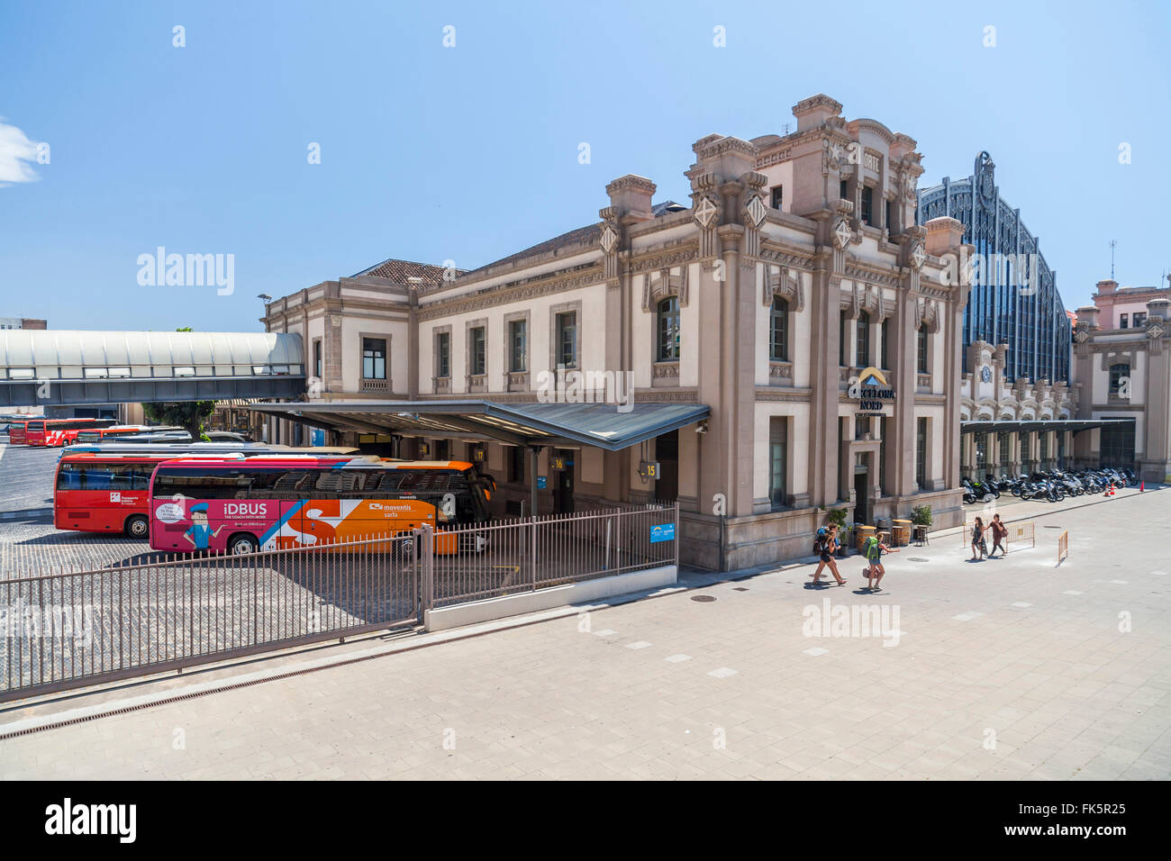 Estacio del Nord, Barcelona. Stockfoto