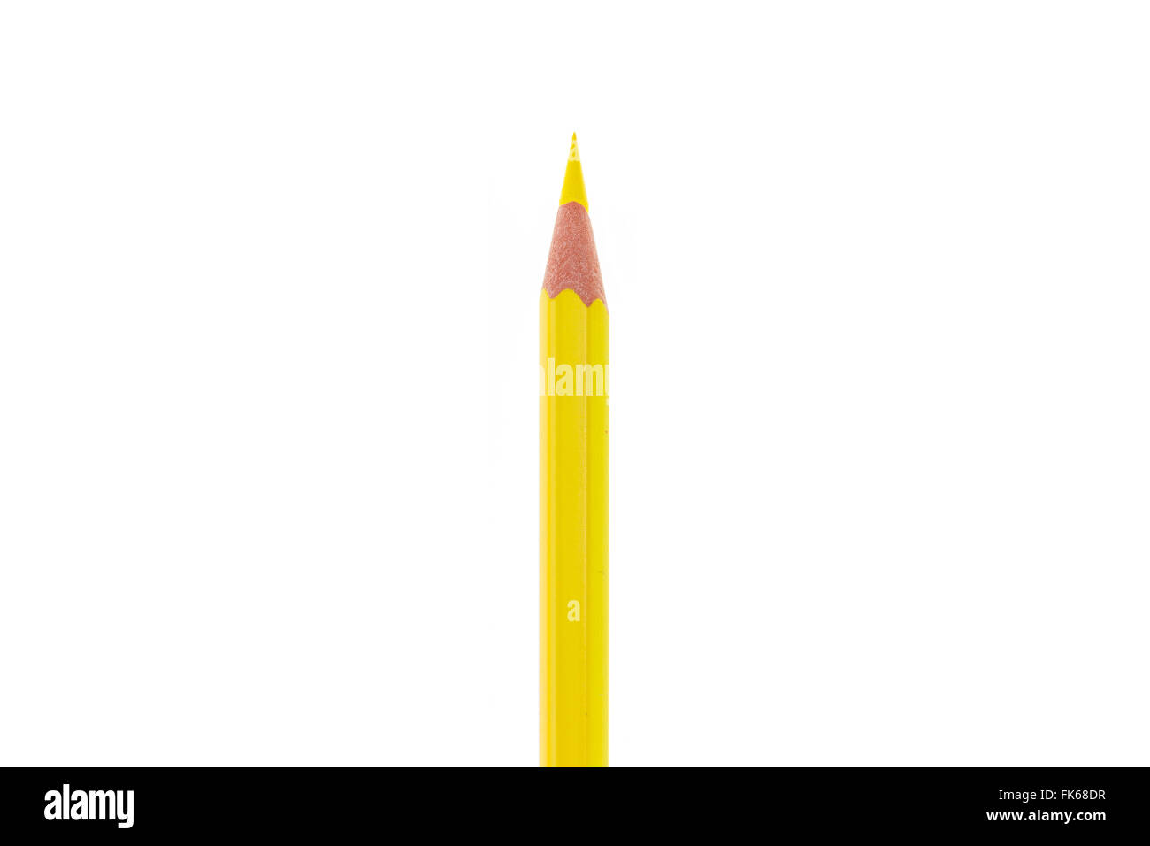gelbe Farbe Stift auf weißem Hintergrund Stockfoto