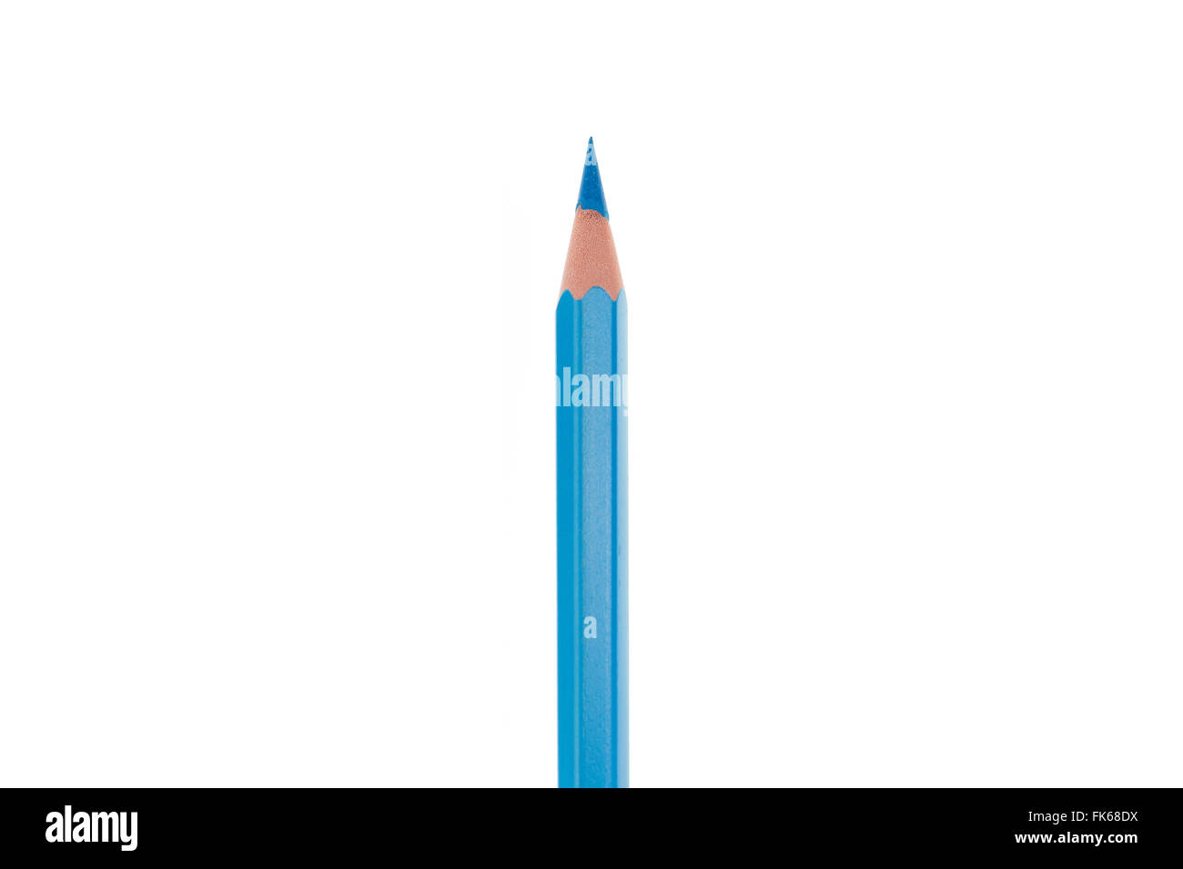 blaue Farbe Stift auf weißem Hintergrund Stockfoto