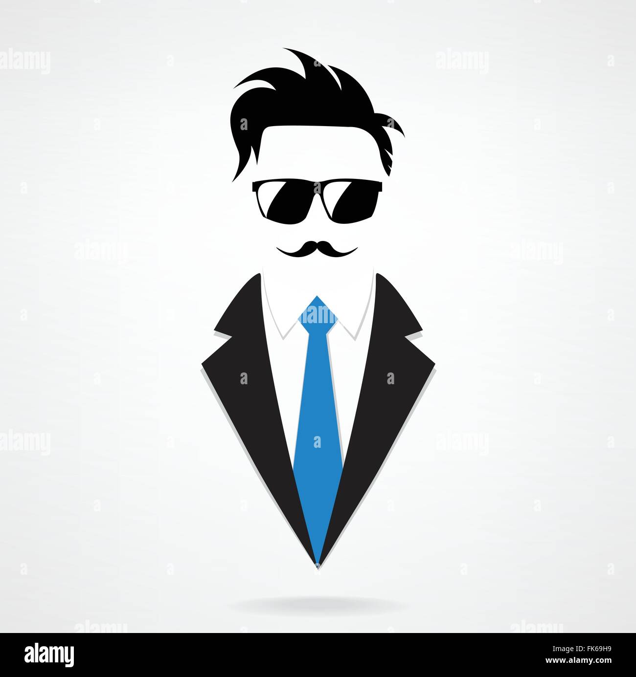 Hipster-Charakter für Unternehmer. Vektor-illustration Stock Vektor