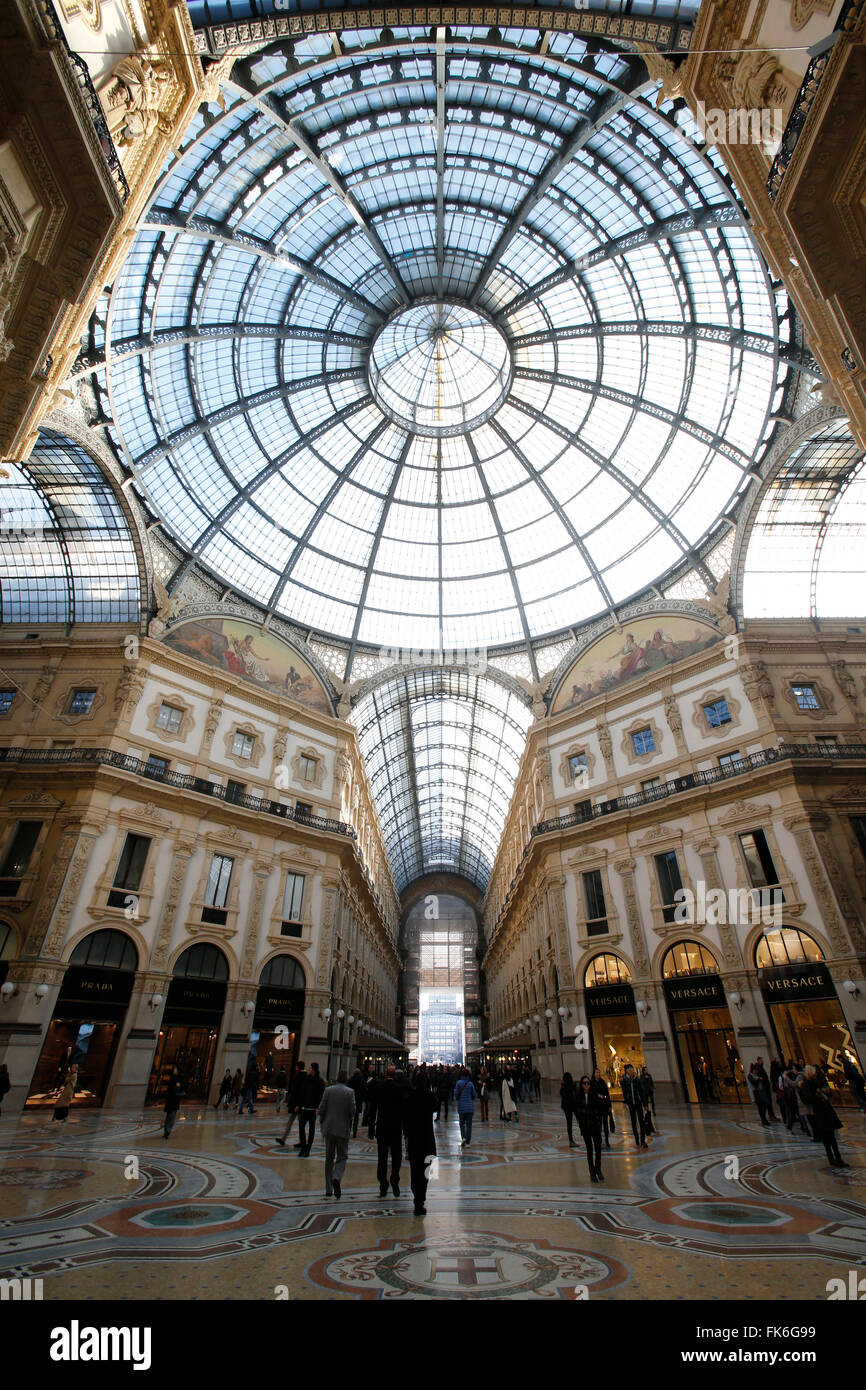 Vittorio Emanuele II Gallery, Mailand, Lombardei, Italien, Europa Stockfoto