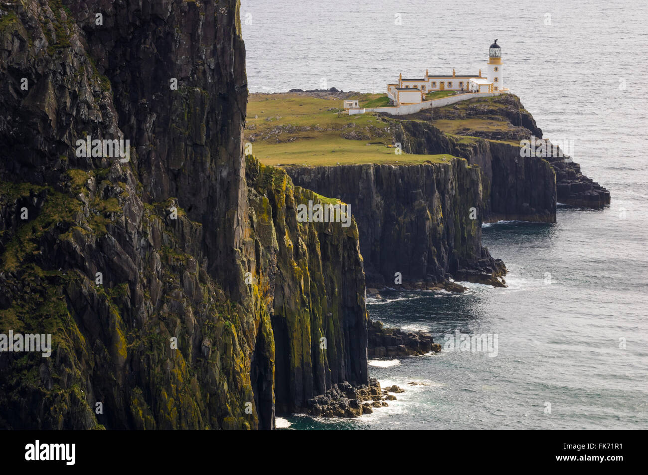 Landschaftlich Point Lighthouse, Isle Of Skye, Highlands, Schottland, Vereinigtes Königreich Stockfoto