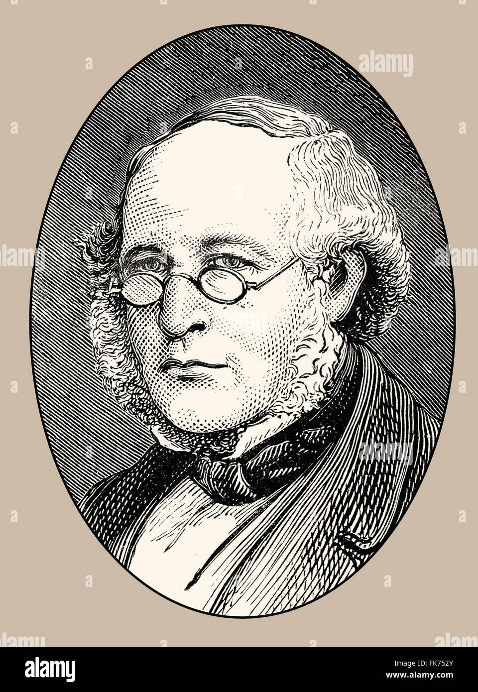 Sir Rowland Hill, 1795-1879, Englisch-Lehrer, Erfinder und Sozialreformer Stockfoto