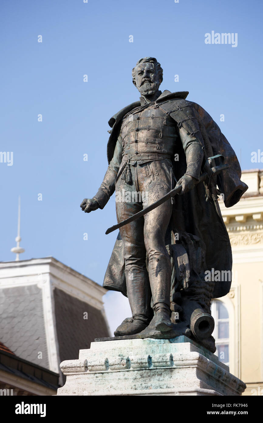General Klapka Statue, ungarische Revolution und Krieg von Unabhängigkeit Stockfoto