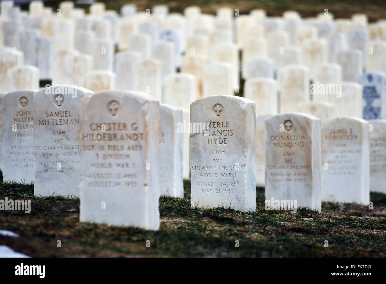 Soldatenfriedhof Stockfoto