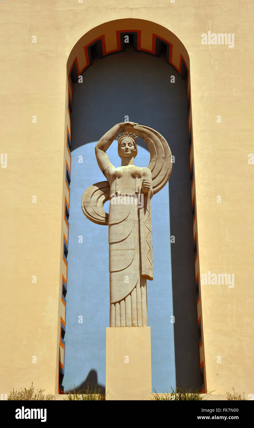 Art-Deco-Statuen auf staatliche Messegelände, Dallas, Texas Stockfoto