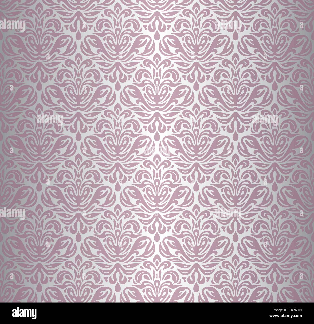 Rosa Silber Renaissance Muster Dekorative Vintage Tapete Stock Vektorgrafik Alamy