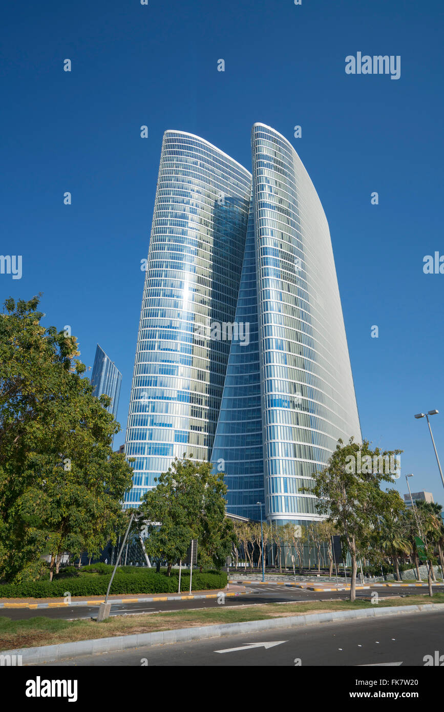 Abu Dhabi Investment Authority (ADIA) Hochhaus in Abu Dhabi Vereinigte Arabische Emirate Stockfoto