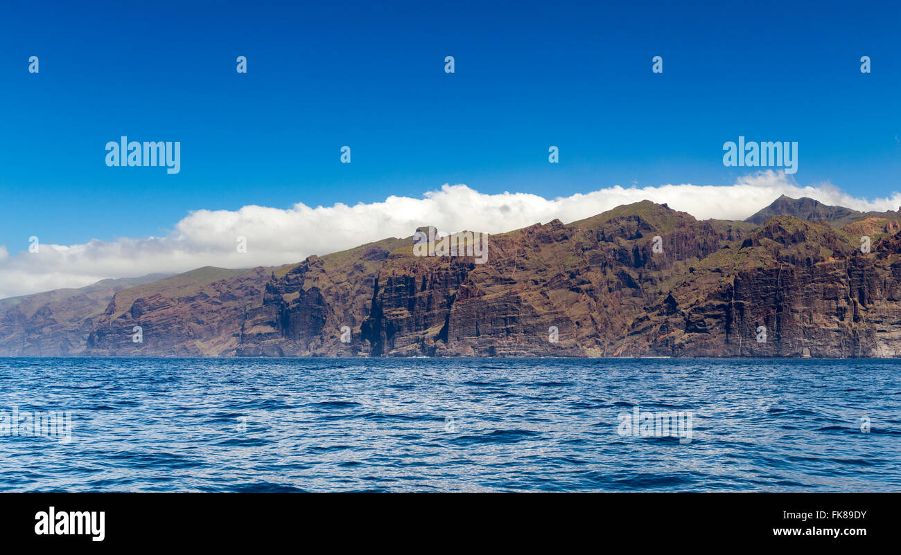 Klippen von Los Gigantes, Santiago del Teide, Teneriffa, Kanarische Inseln, Spanien Stockfoto