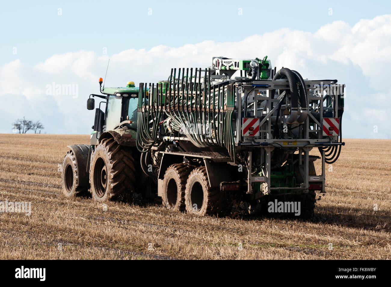 Deutsch hergestellt Vogelsang Gülle sprayer Stockfoto