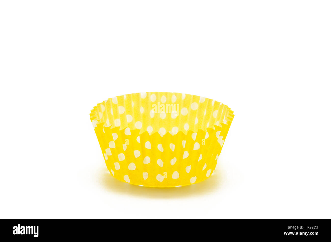 Hülle gelb für cupcakes Stockfoto