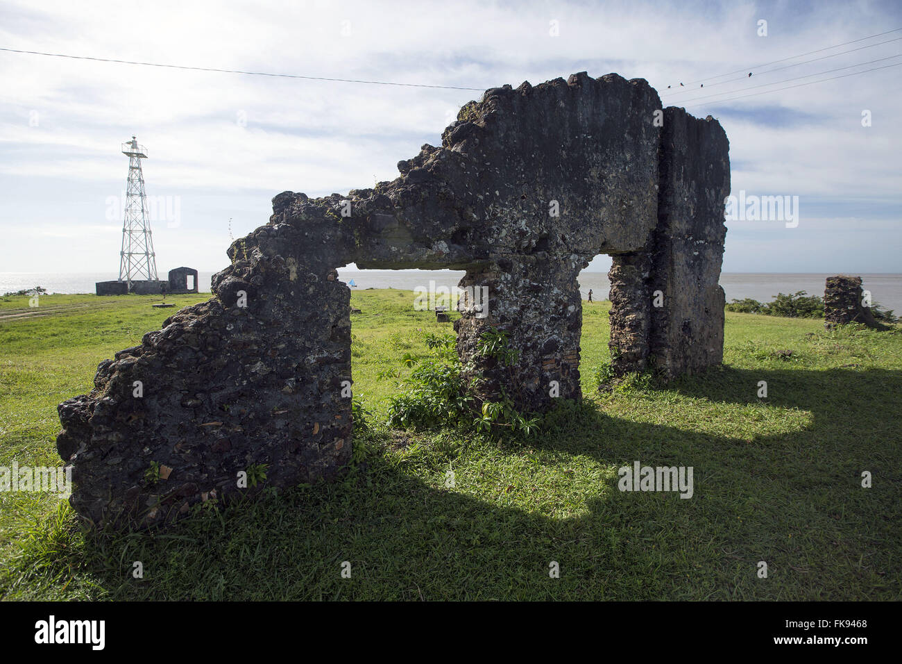 Ruinen der Jesuitenkirche in das Meer Dorf Joanes - Bau 1617 Stockfoto