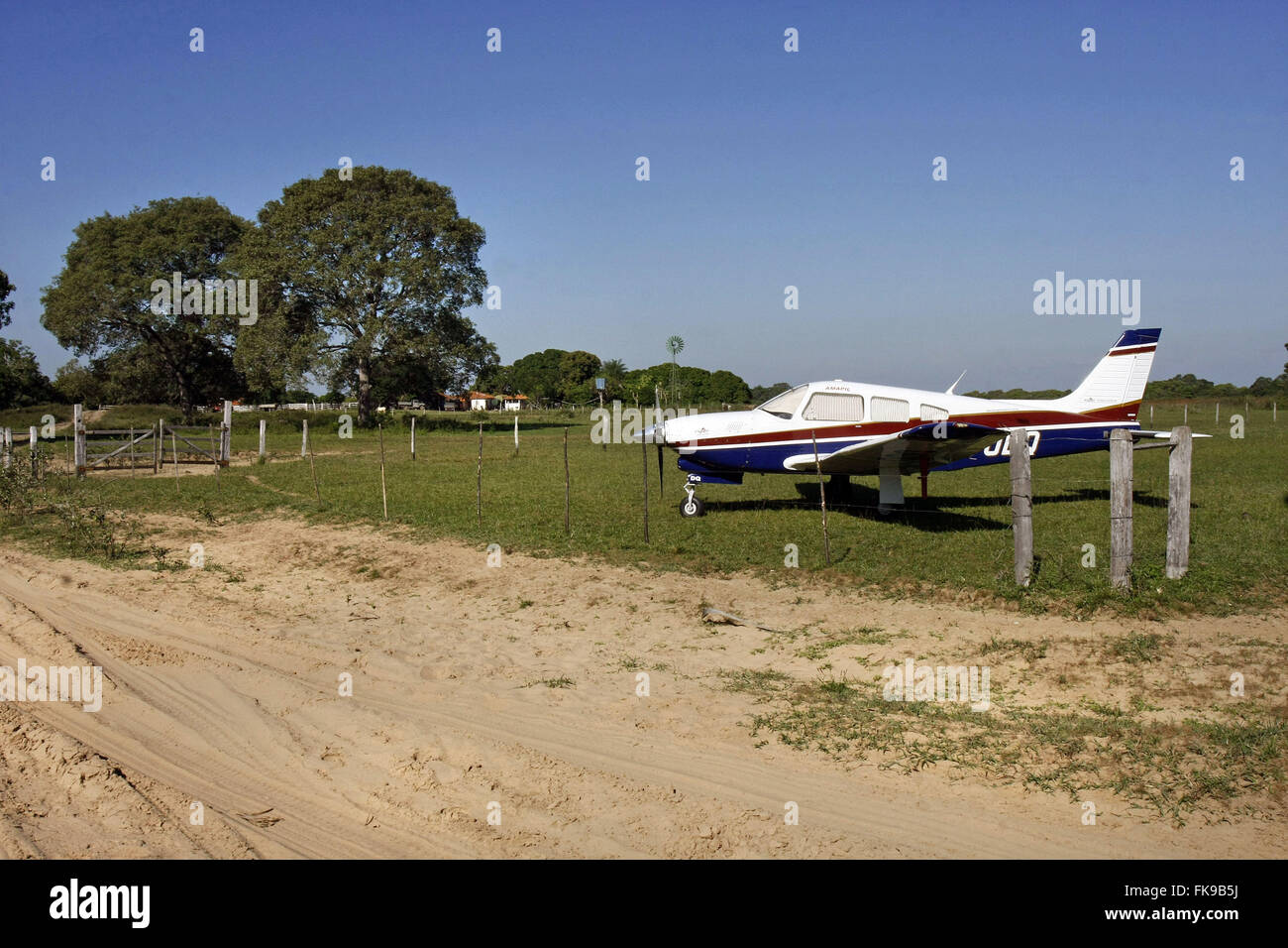 Gasthof Bauernhof im ländlichen Corumba im Pantanal Abobral - MS Stockfoto