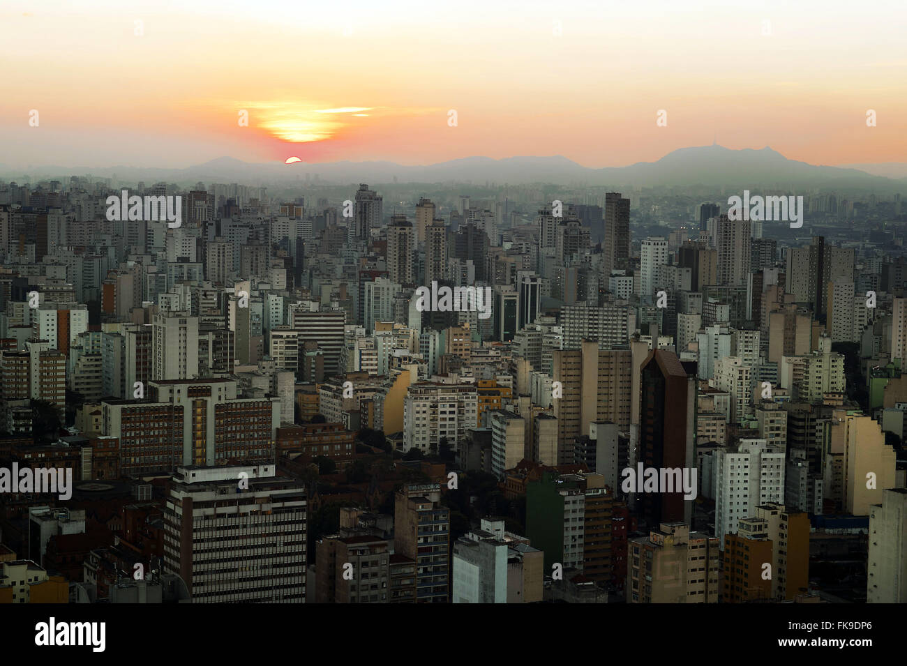 Draufsicht von Sao Paulo - aus das Edificio Italia Stockfoto
