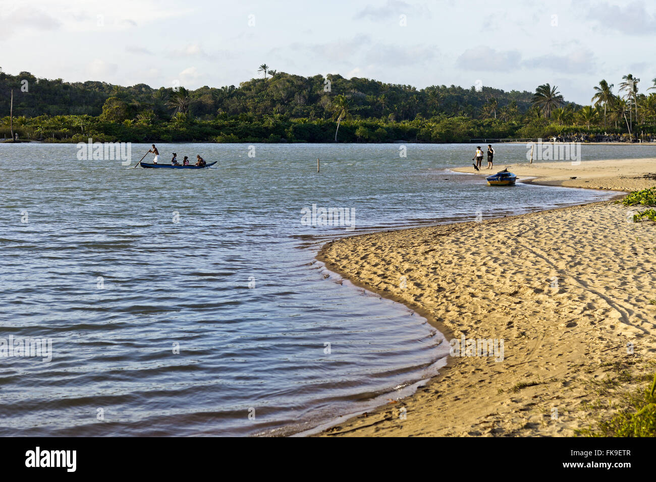 Überfahrt nach Caraíva - Bezirk von Porto Seguro - Discovery Coast Stockfoto