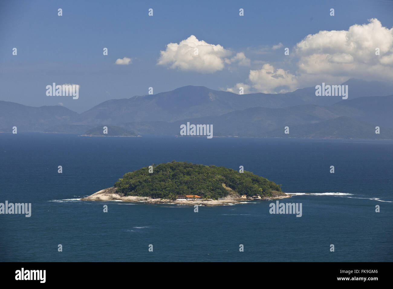 Luftaufnahme der Bucht von Ilha Grande Stockfoto