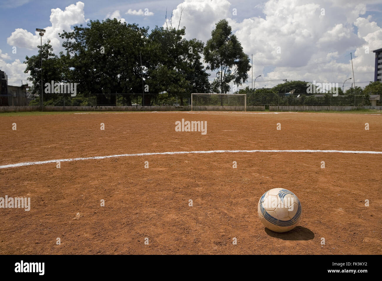 Ball Feld Fußball Aue Stockfoto