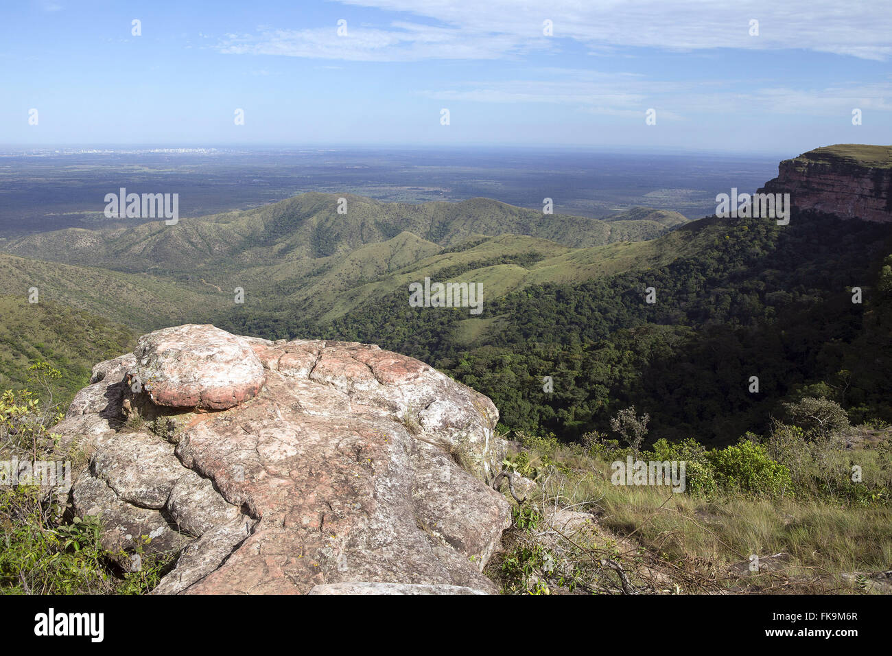 Landschaft anzeigen vom Aussichtspunkt am Sky High Bereich?? Chapada Dos Guimaraes Nationalpark Stockfoto