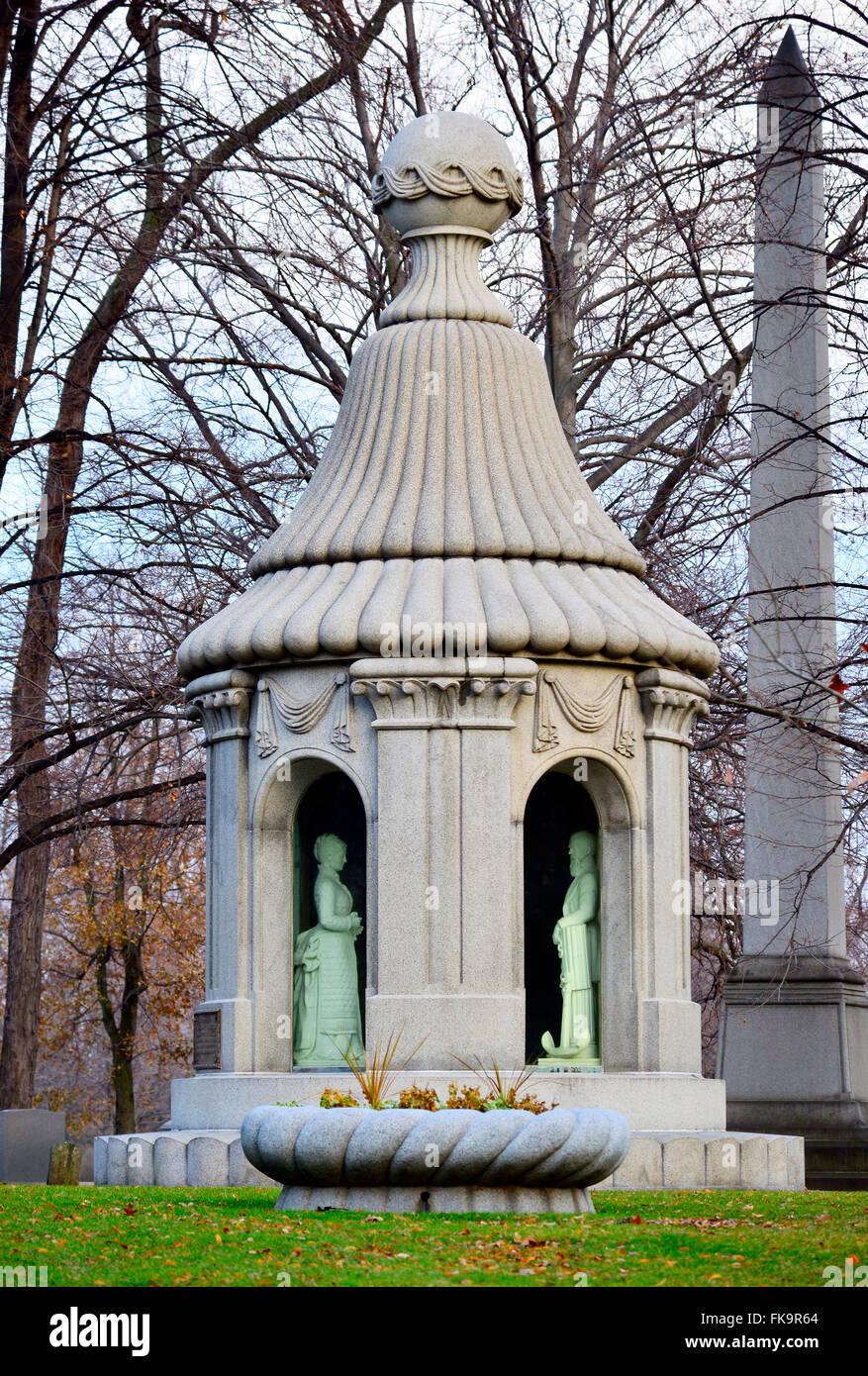 Blocher Familienmausoleum, Forest Lawn Cemetery, Buffalo NY Stockfoto